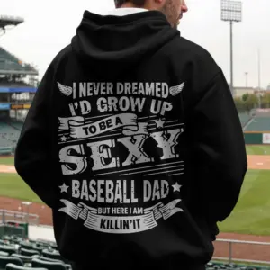 Home a sexy baseball dad black dad baseball hoodie