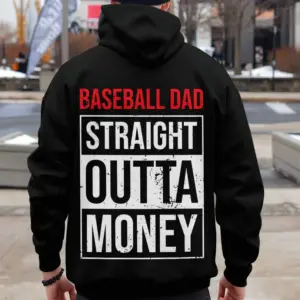 Home baseball dad straight outta money black dad baseball hoodie