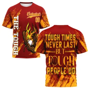 Home tough people never fall custom all over print baseball t shirt